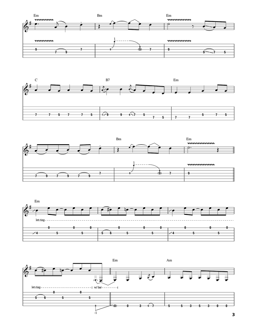 Secret Agent Man Acoustic Guitar scores gallery preview page 3