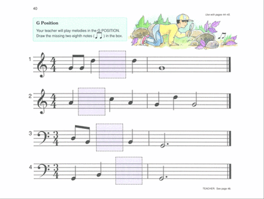 Alfred's Basic Piano Prep Course Activity & Ear Training, Book C Piano Method scores gallery preview page 4