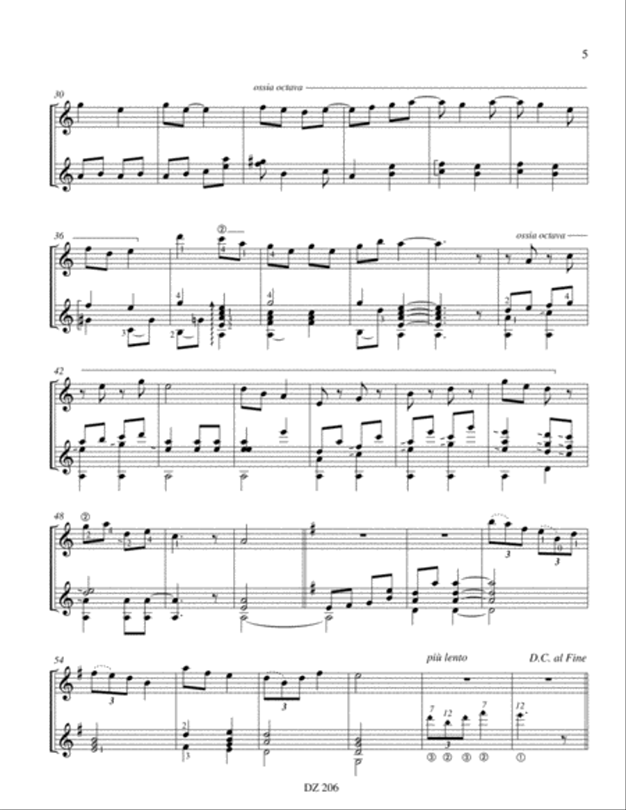 Petite suite arc-en-ciel Classical Guitar scores gallery preview page 5