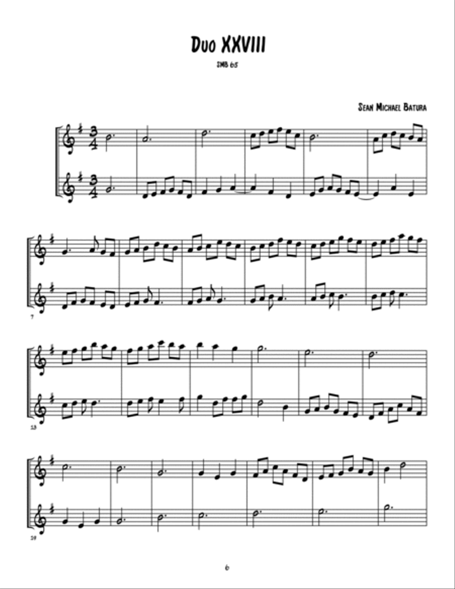 Music from the First Age, Volume IV (9 duets for flute, recorder, tin whistle and more) Small Ensemble scores gallery preview page 6