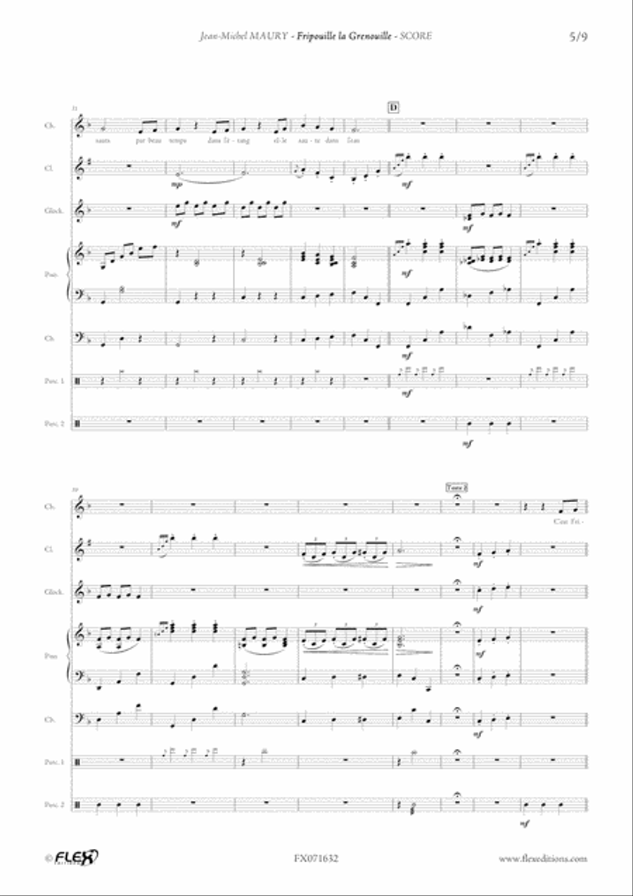 Fripouille la Grenouille Children's Choir scores gallery preview page 5