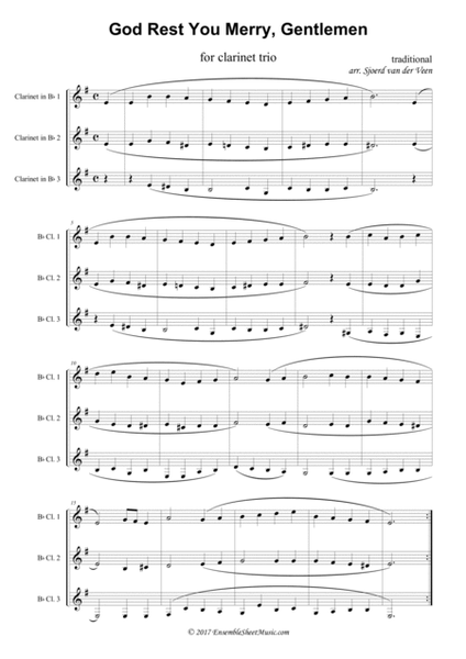 14 Christmas Carols for clarinet trio (easy) image number null