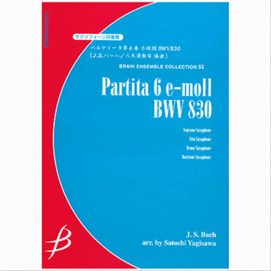Partita 6 e-moll BWV830 - Saxophone Quartet Saxophone Quartet scores gallery preview page 1