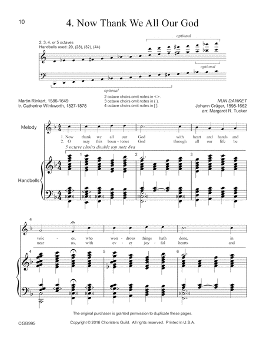 Easy Hymn Accompaniments Handbell Choir scores gallery preview page 8