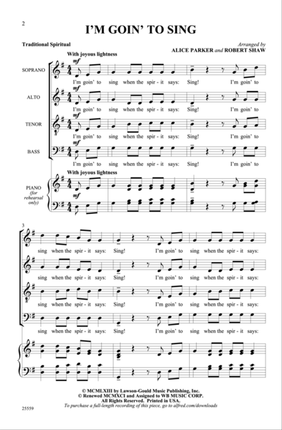 Singin' in the Spirit Choir scores gallery preview page 2