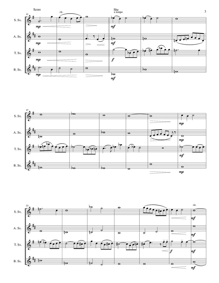 She Woodwind Quartet scores gallery preview page 3