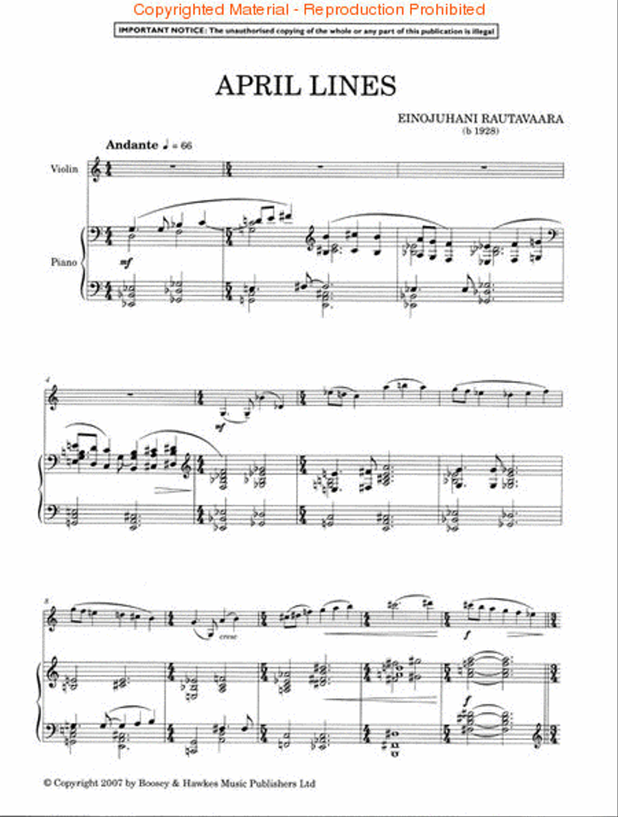 April Lines Violin Solo scores gallery preview page 2