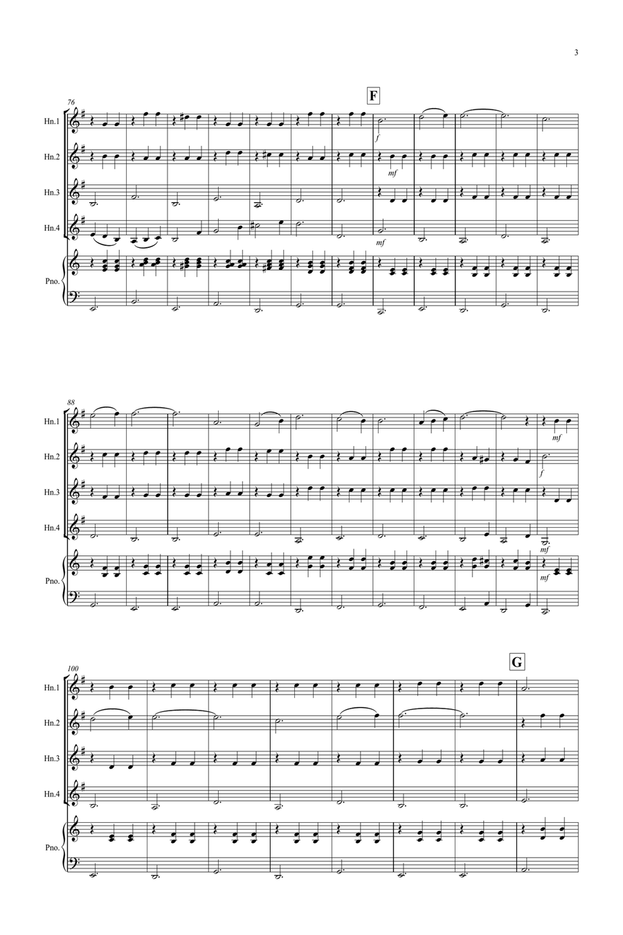 The Skater's Waltz (Fantasia) for Horn Quartet French Horn Quartet scores gallery preview page 3