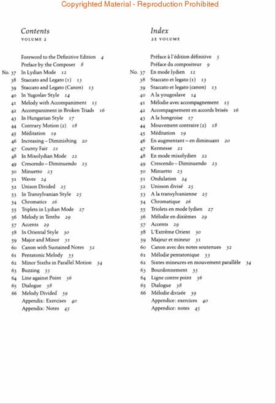 Mikrokosmos Volume 2 (Pink) Piano Method scores gallery preview page 2