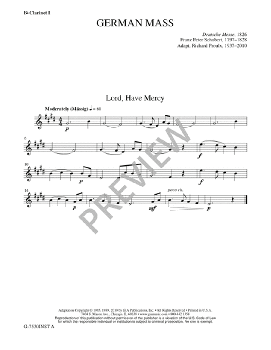 German Mass - Brass, Winds, and Timpani edition Bassoon scores gallery preview page 10