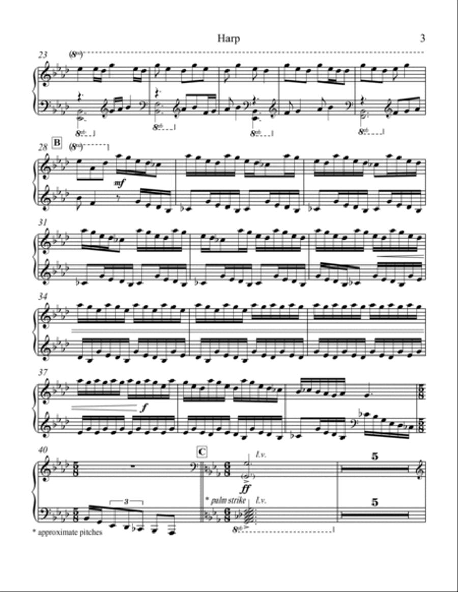 Scel lem duib (Downloadable Harp Part) Choir scores gallery preview page 3