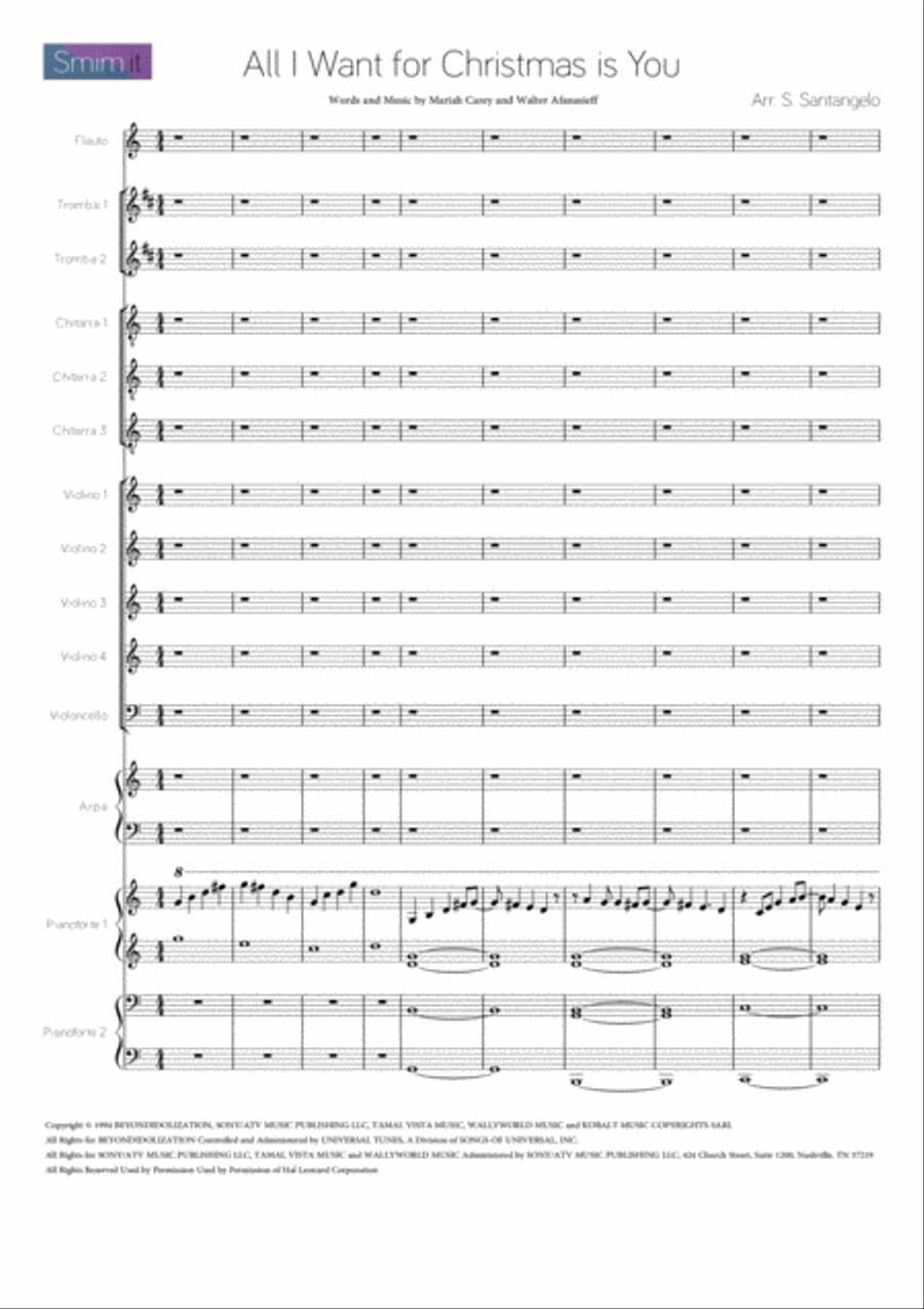All I Want For Christmas Is You Flute scores gallery preview page 1