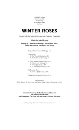 Winter Roses (score)