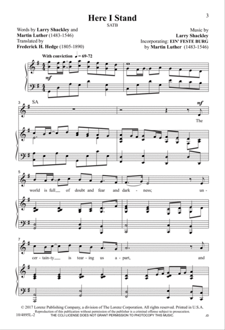 Here I Stand Here I Stand 4-Part scores gallery preview page 2