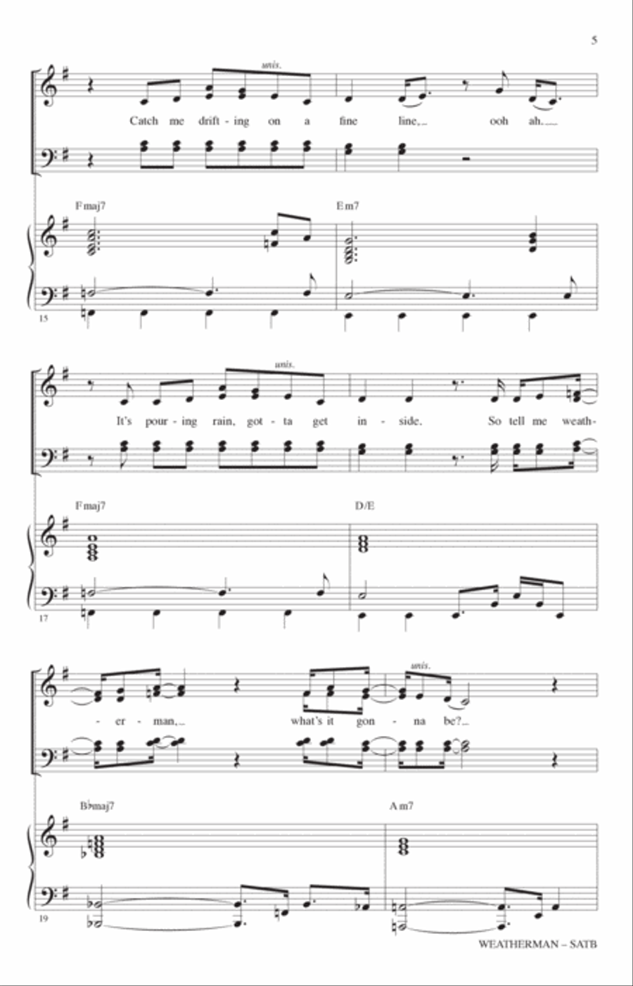 Weatherman (arr. Roger Emerson) 4-Part scores gallery preview page 3