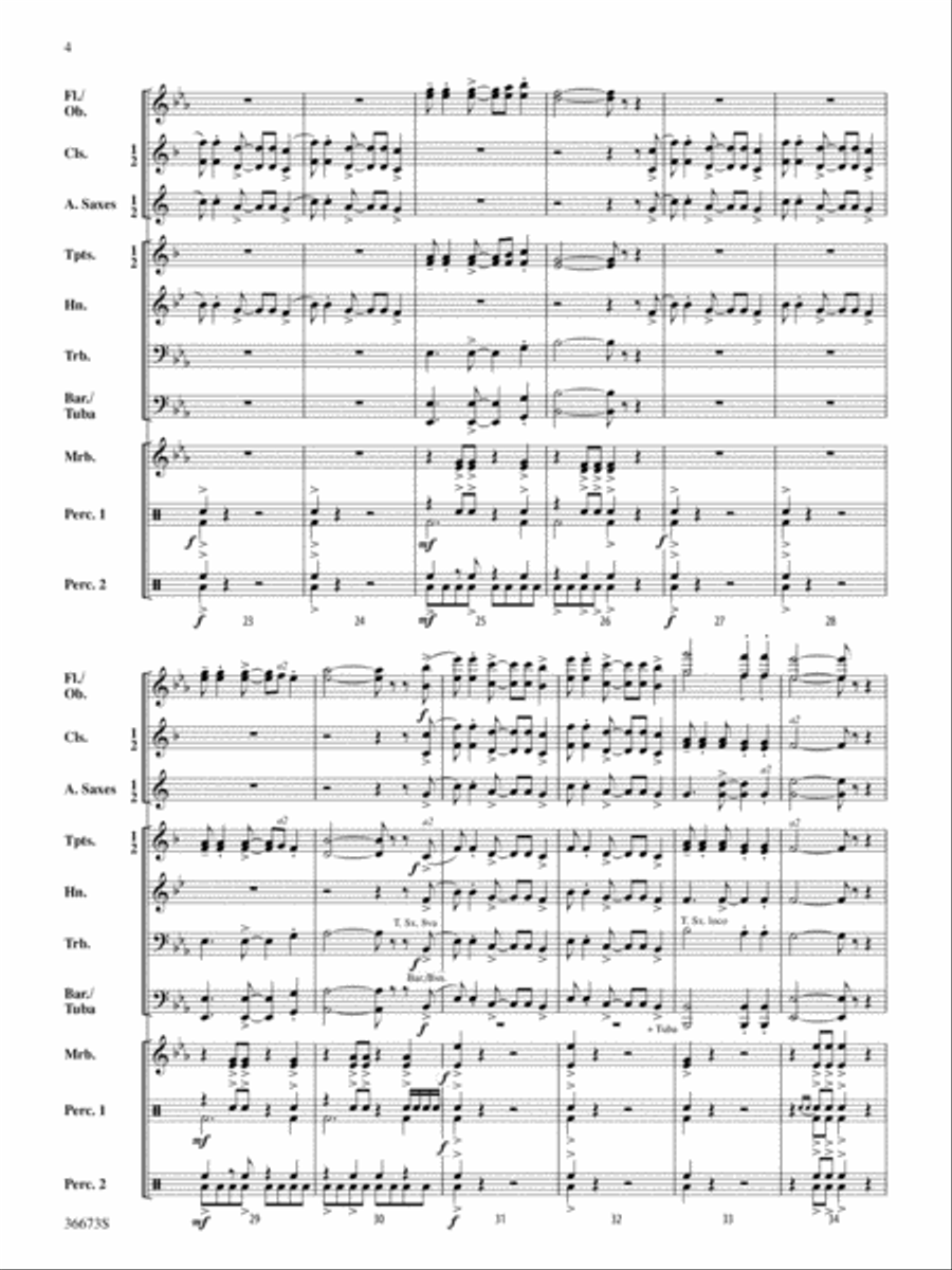 Jamaica Me Crazy: Score Jamaica Me Crazy: Score Concert Band scores gallery preview page 4