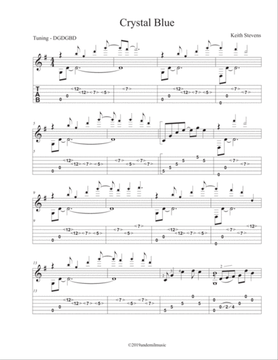 Crystal Blue Crystal Blue Guitar Solo scores gallery preview page 3