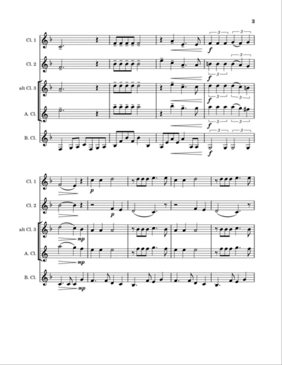 All I Have To Do Is Dream Woodwind Quartet scores gallery preview page 3