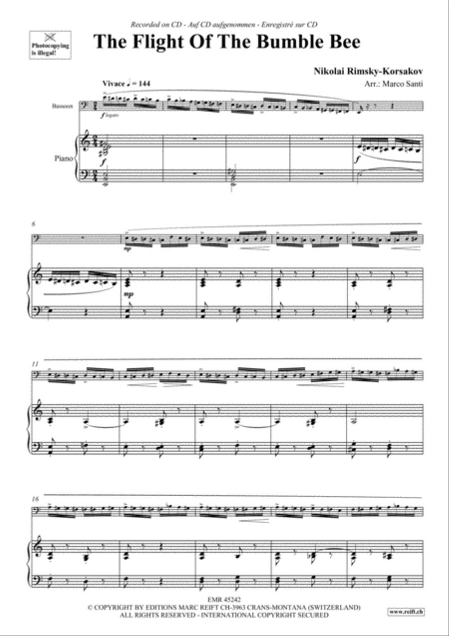 The Flight Of The Bumble Bee Bassoon Solo scores gallery preview page 4