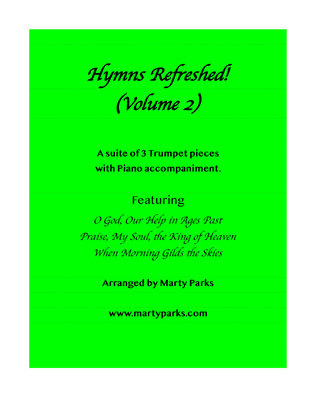 Book cover for HYMNS REFRESHED! (Trumpet-Piano) Vol.2