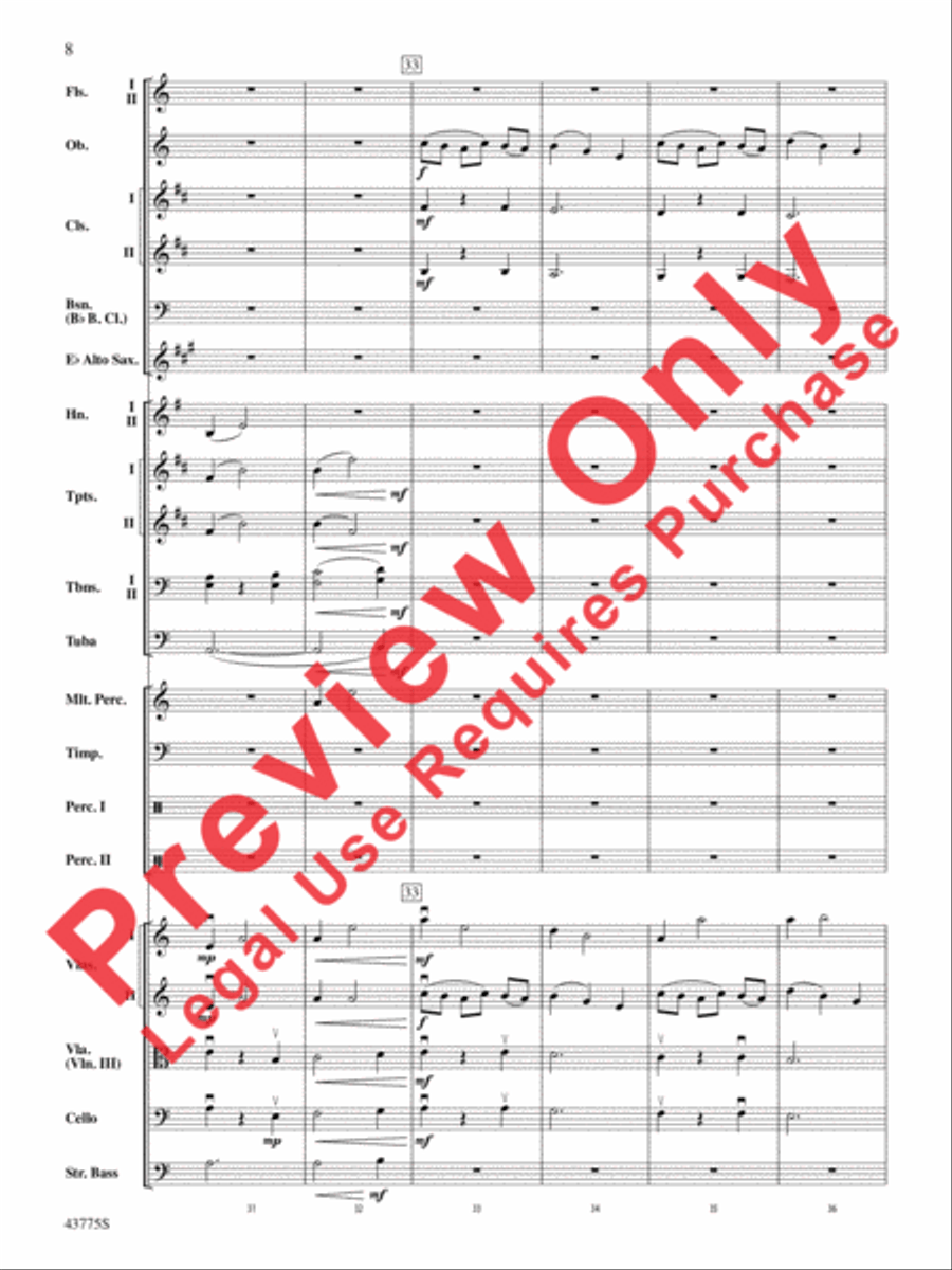 Ancient Echoes of Time Full Orchestra scores gallery preview page 9