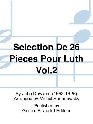 Selection De 26 Pieces Pour Luth Vol. 2