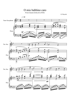 Book cover for Giacomo Puccini - O mio babbino caro (Tenor Saxophone Solo)
