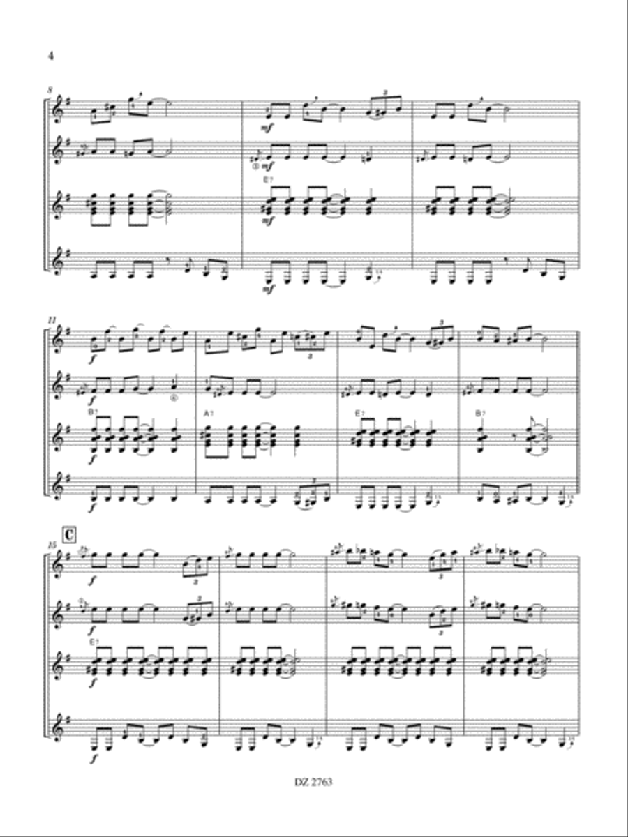 Mississippi Blues Mississippi Blues Guitar Ensemble scores gallery preview page 4