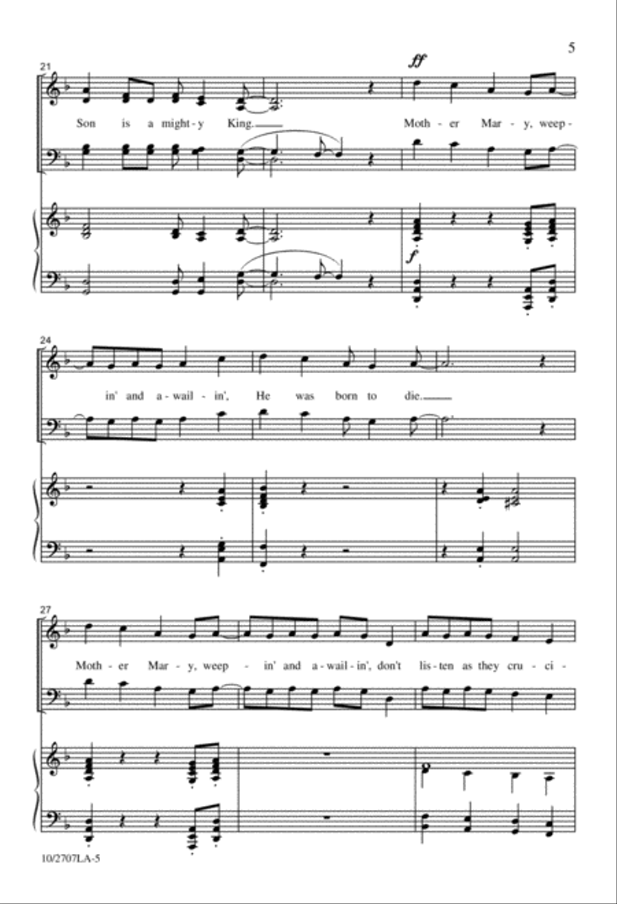 Don't Listen to the Hammer Ring 4-Part scores gallery preview page 5