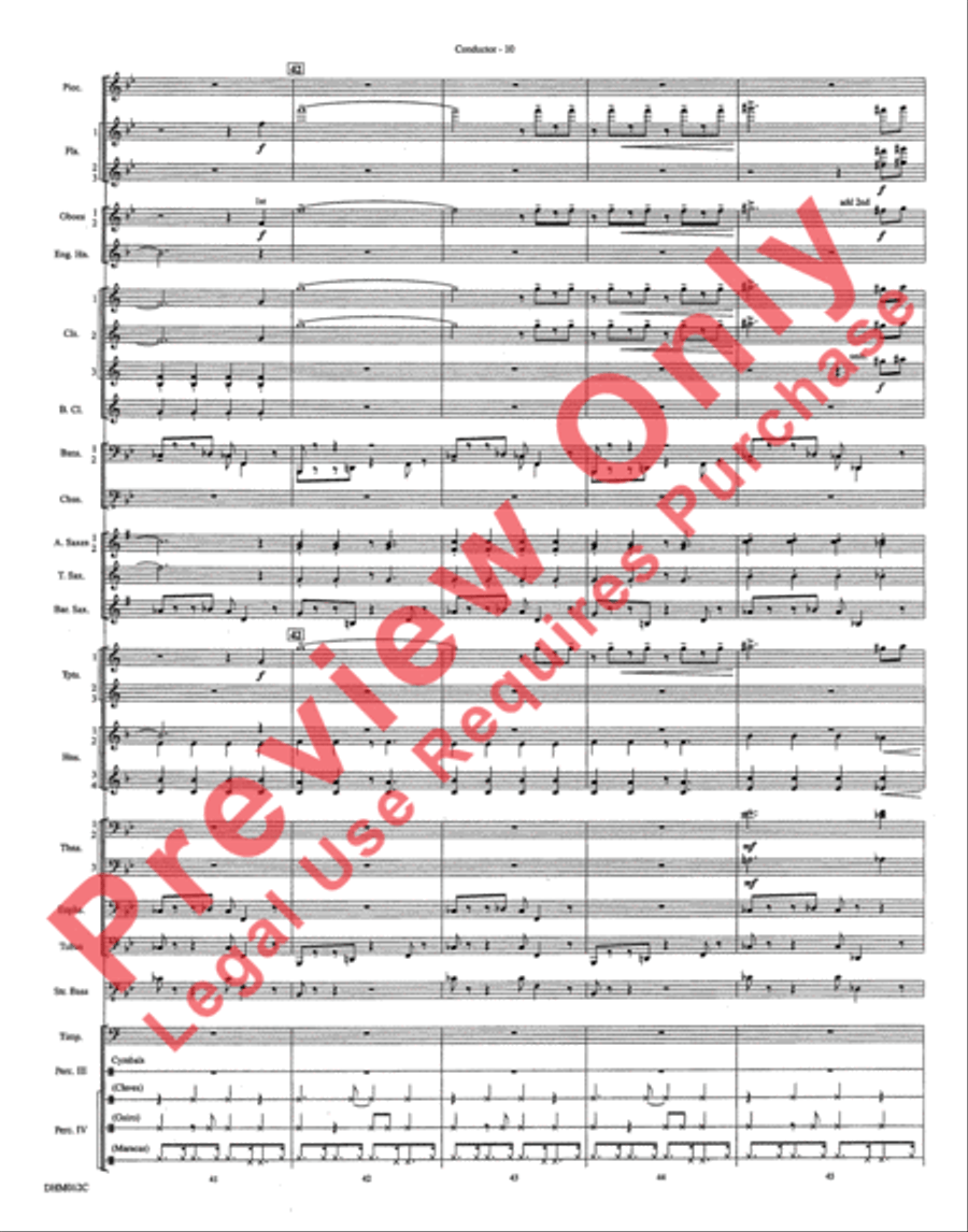 Cuban Overture Concert Band scores gallery preview page 17
