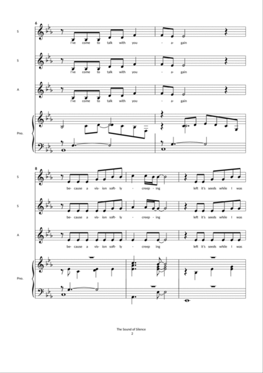 The Sound Of Silence SSA scores gallery preview page 2