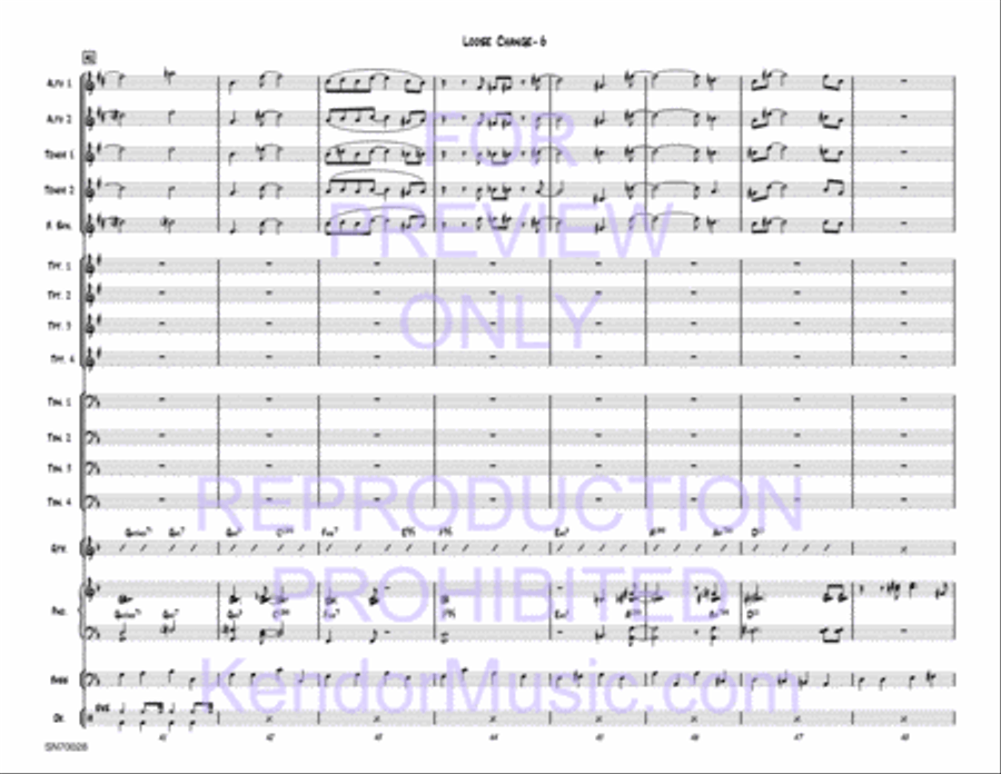 Loose Change Jazz Ensemble scores gallery preview page 7