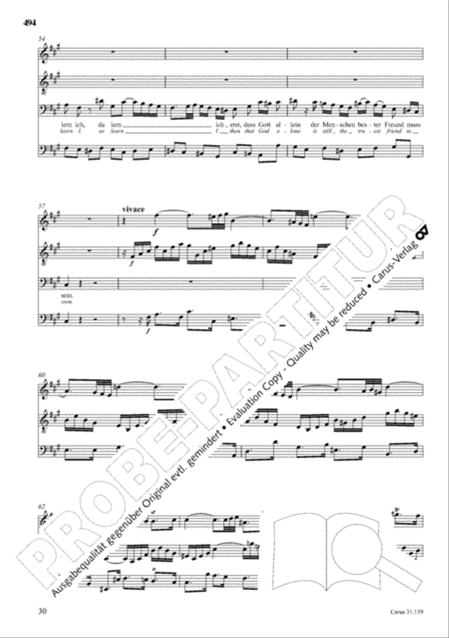 The Complete Sacred Vocal Works (Das geistliche Vokalwerk) Voice scores gallery preview page 495