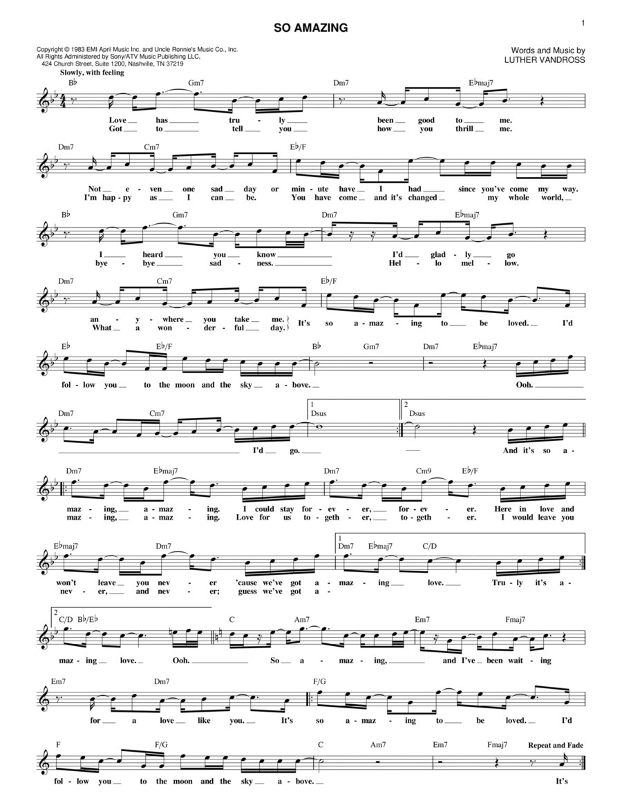 So Amazing So Amazing Piano scores gallery preview page 1