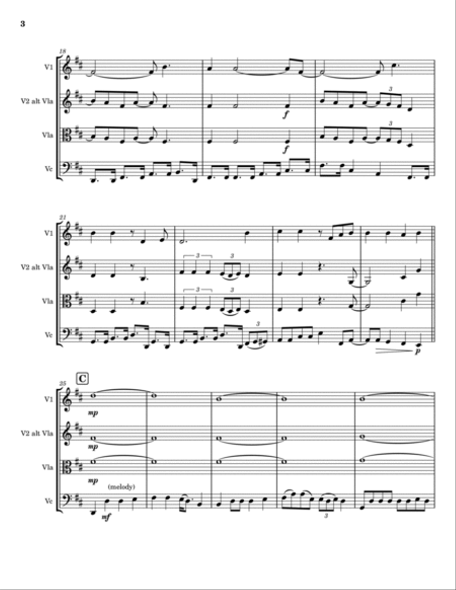 Christmas (baby Please Come Home) String Trio scores gallery preview page 3