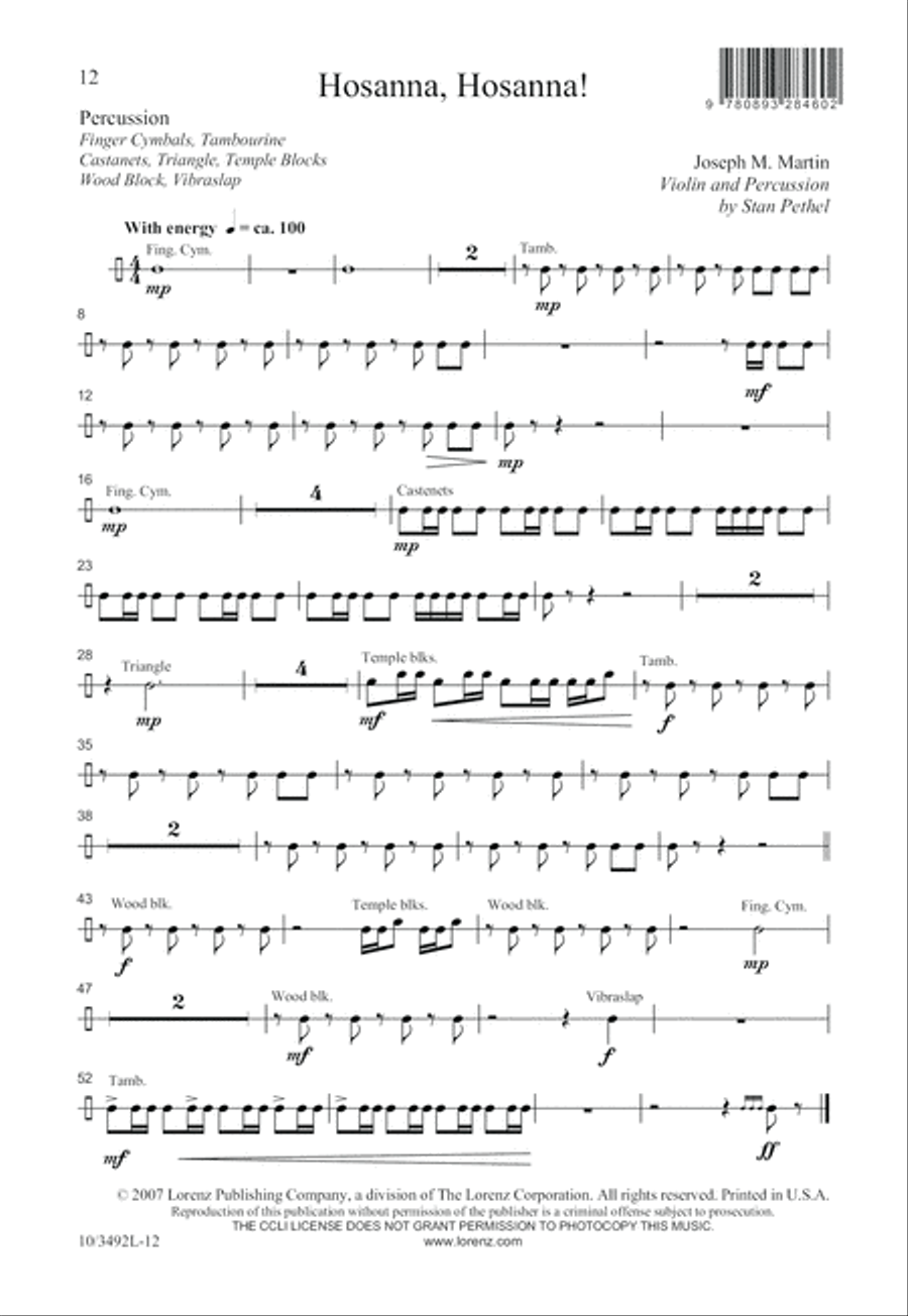 Hosanna, Hosanna! 4-Part scores gallery preview page 12