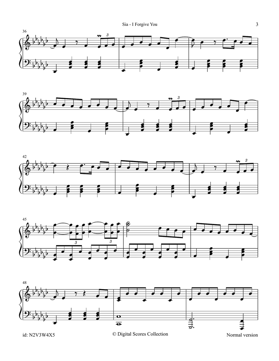 I Forgive You I Forgive You Piano Solo scores gallery preview page 3