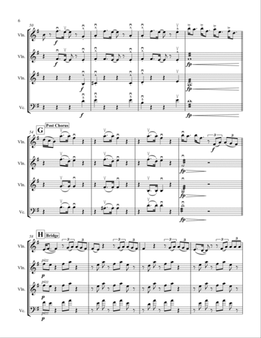 Thank U, Next String Quartet scores gallery preview page 6