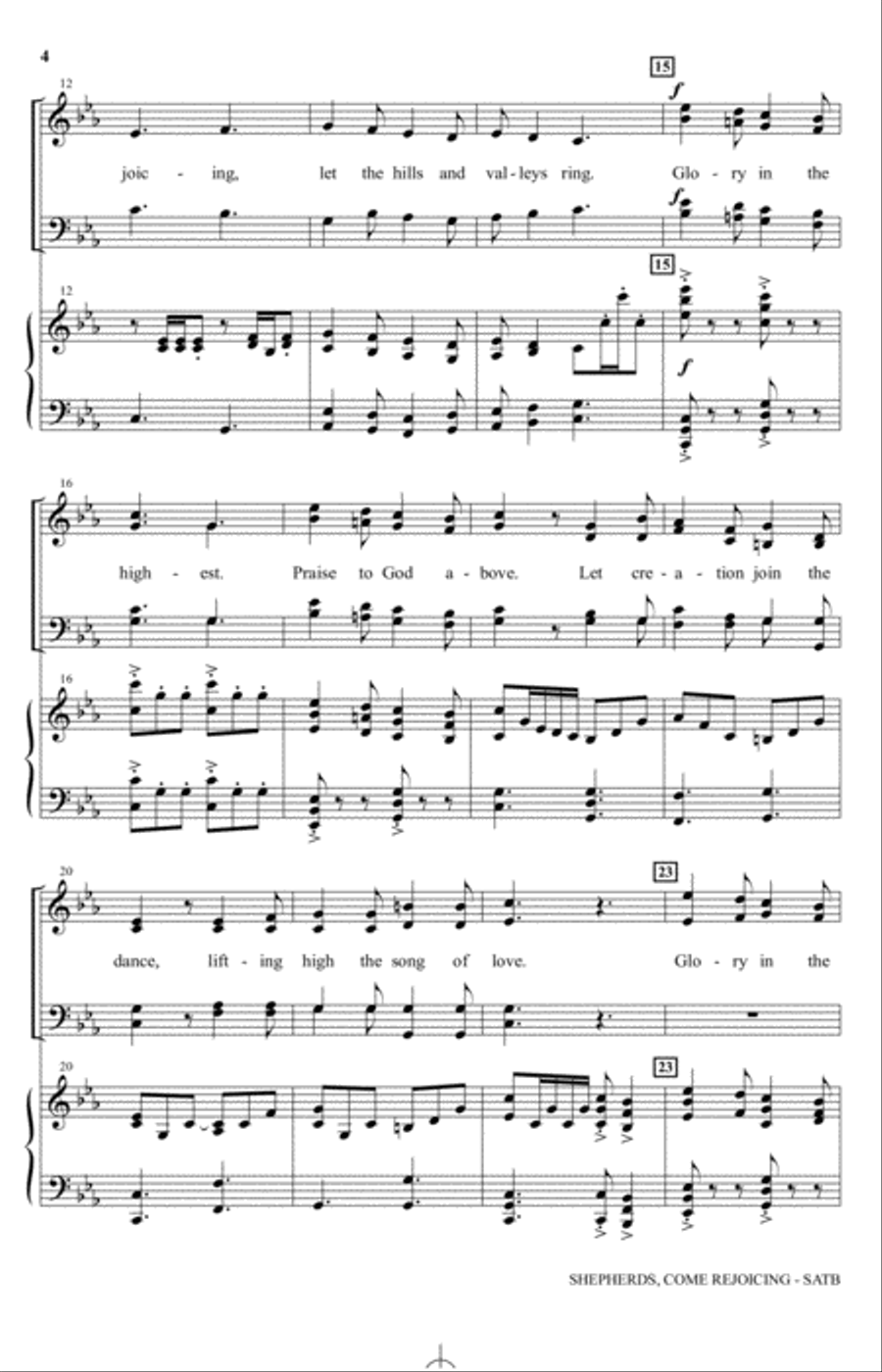 Shepherds, Come Rejoicing 4-Part scores gallery preview page 2