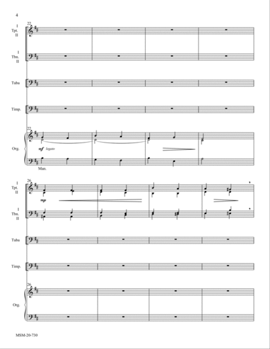 Praise, My Soul, the King of Heaven 4-Part scores gallery preview page 4