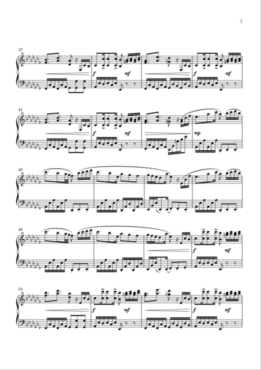 Spear Of Justice Piano Solo scores gallery preview page 3
