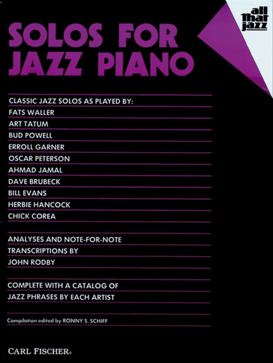 Solos for Jazz Piano Piano Solo scores gallery preview page 1