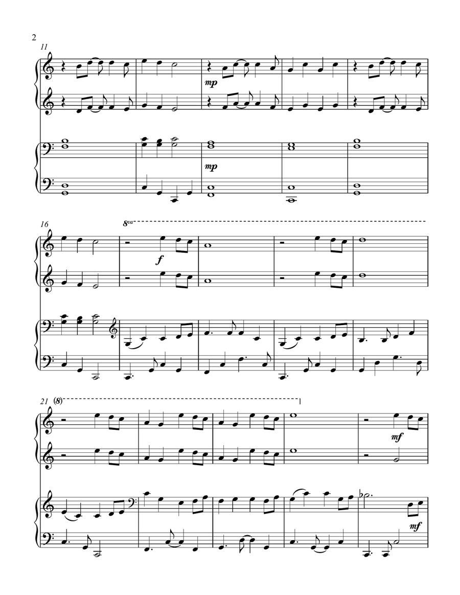 Under The Sea 1 Piano, 4-Hands scores gallery preview page 3