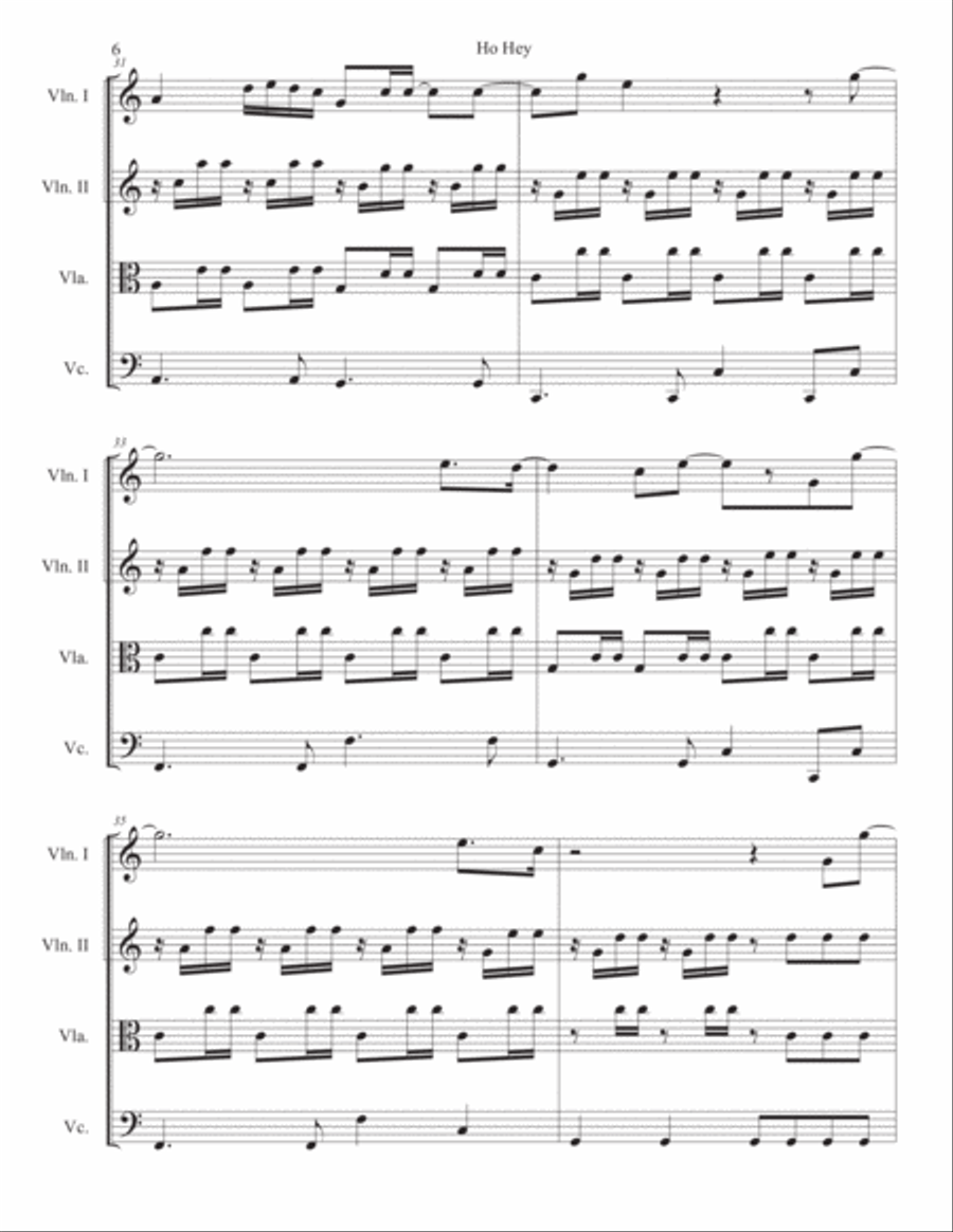 Ho Hey String Quartet scores gallery preview page 6