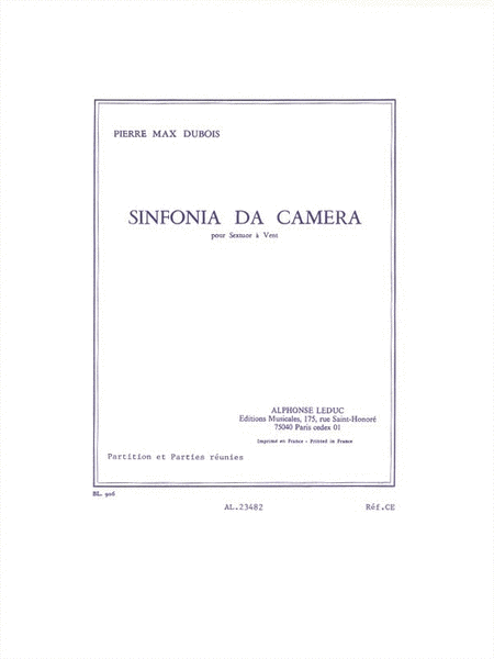 Sinfonia Da Camera, For Wind Sextet