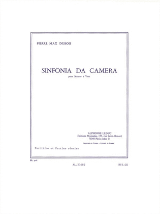 Sinfonia Da Camera, For Wind Sextet
