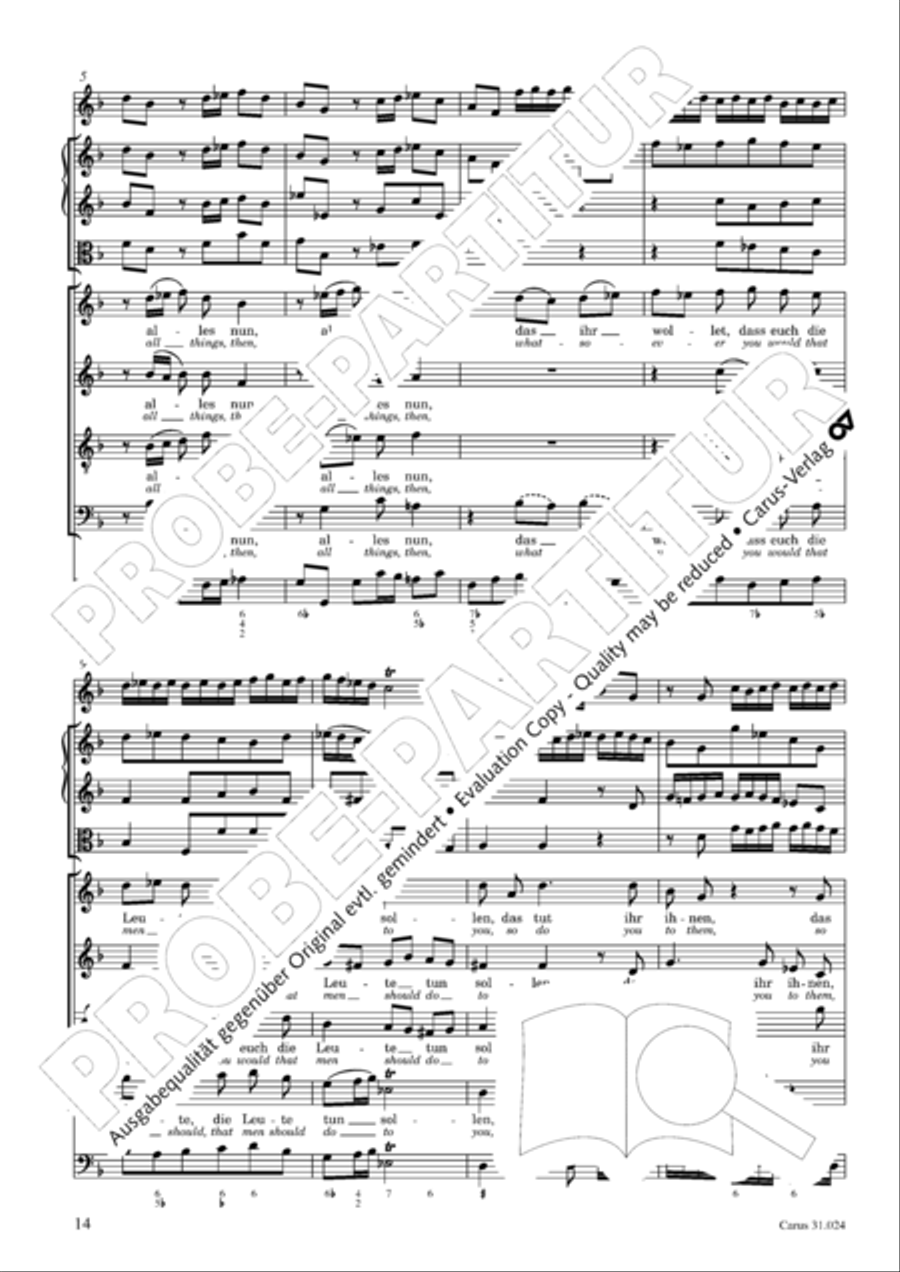 A conscience pure (Ein ungefarbt Gemute) 4-Part scores gallery preview page 15