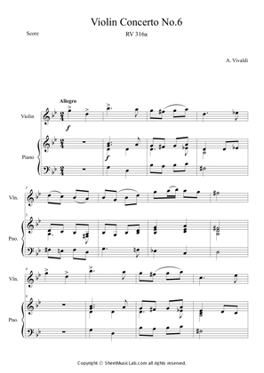 Book cover for Vivaldi:Violin Concerto No. 6 in G Minor, RV 316a: I. Allegro