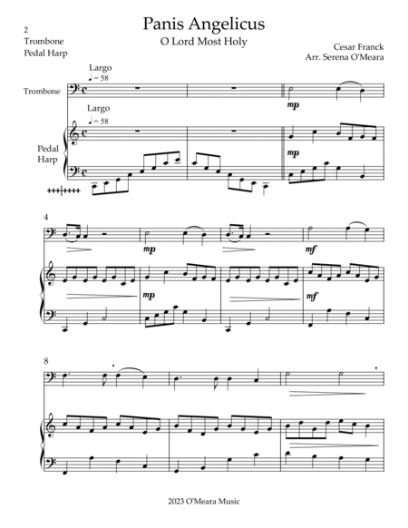 Panis Angelicus, Duet for Trombone & Pedal Harp image number null