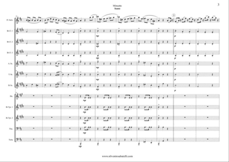 Minuetto - W. A. Mozart Large Ensemble scores gallery preview page 4